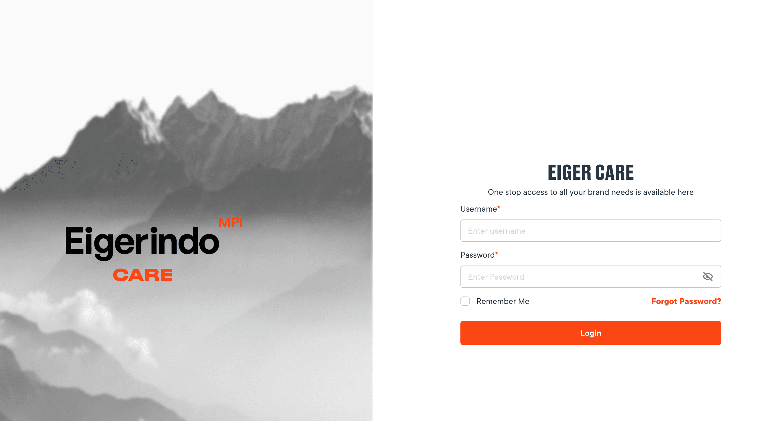 Eiger Care Web Platform