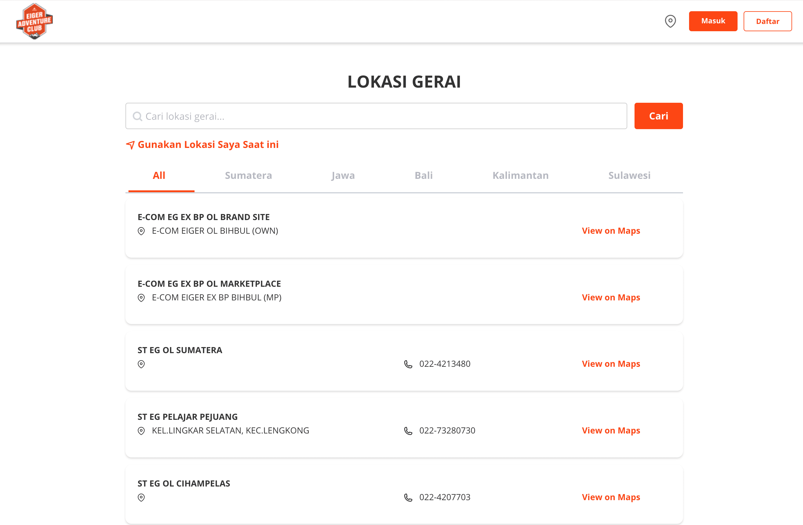 Eiger Adventure Web Platform