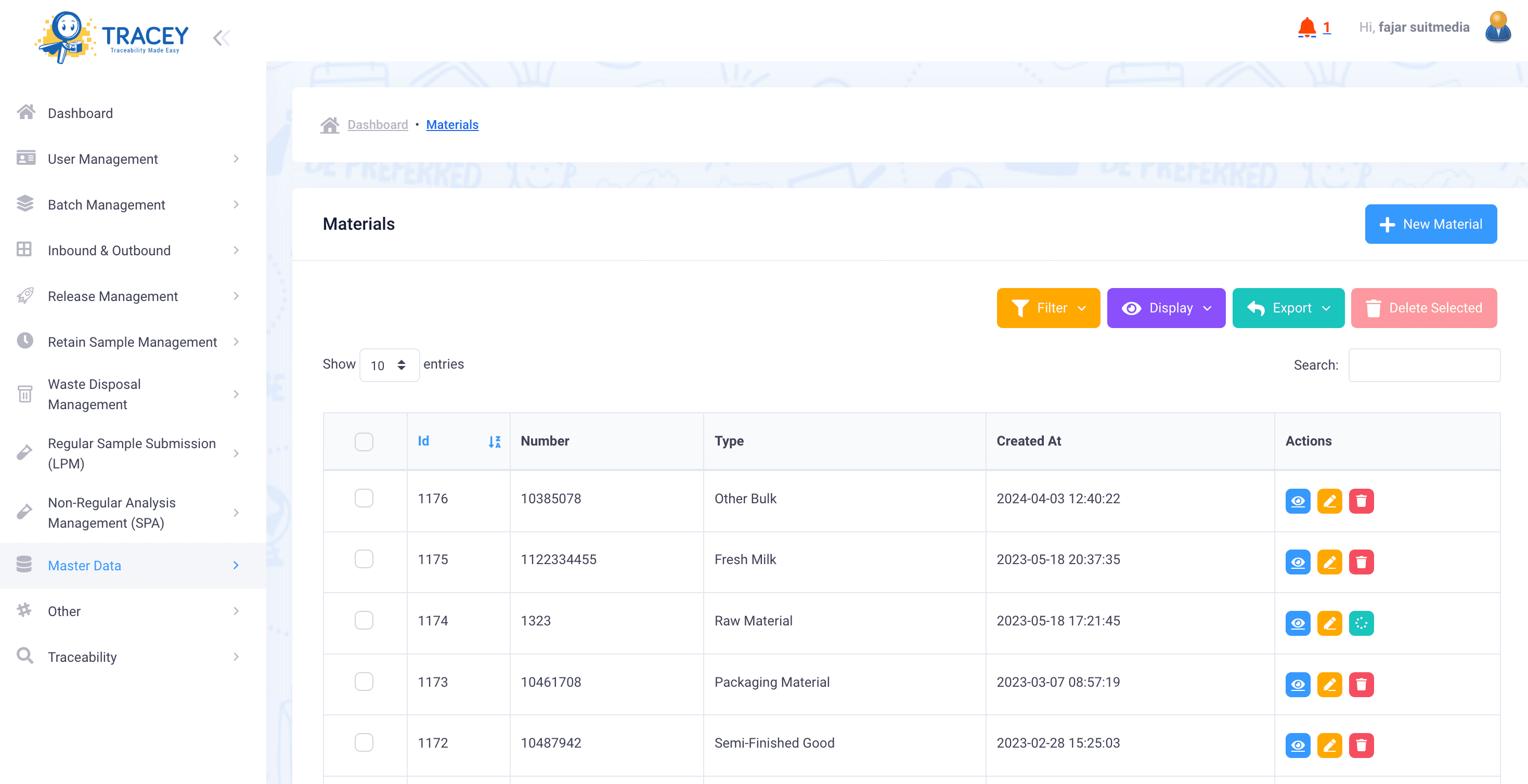 Danone Tracenility Web Platform
